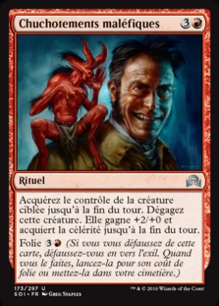 Chuchotements maléfiques, carte Magic SOI 173 — extension Ténèbres sur Innistrad