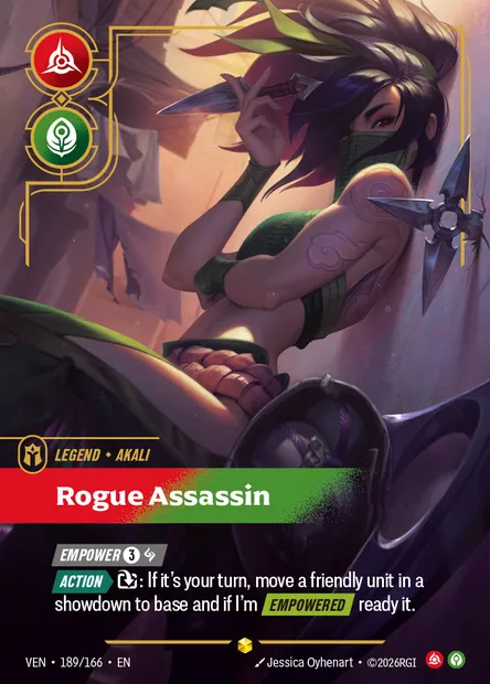 Rogue Assassin, carte Riftbound VEN 189 — extension Vendetta