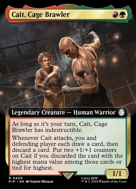 Cait, Cage Brawler, Magic card PIP 409 — Fallout set