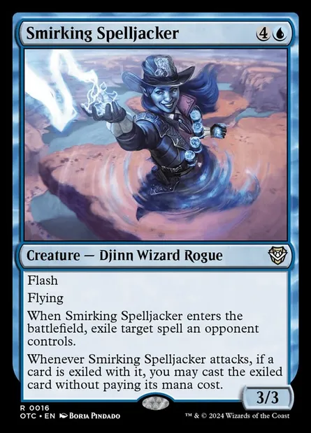 Smirking Spelljacker, Magic card OTC 16 — Outlaws of Thunder Junction Commander set