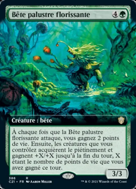 Bête palustre florissante, carte Magic C21 386 — extension Commander 2021