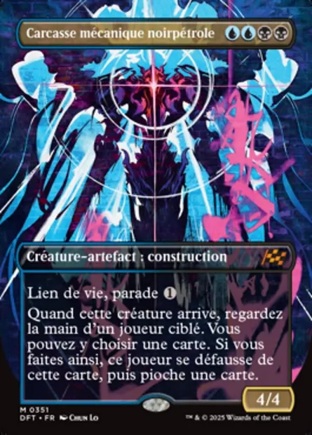 Carcasse mécanique noirpétrole, carte Magic DFT 351 — extension Aetherdrift