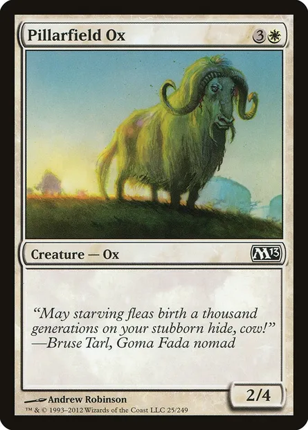 Pillarfield Ox, Magic card M13 25 — Magic 2013 set