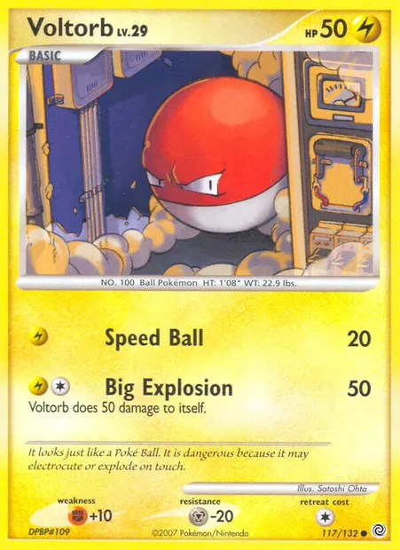 Voltorb, Pokémon card SW 117 — Secret Wonders set