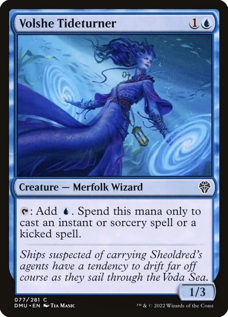 Volshe Tideturner, Magic card DMU 77 — Dominaria United set