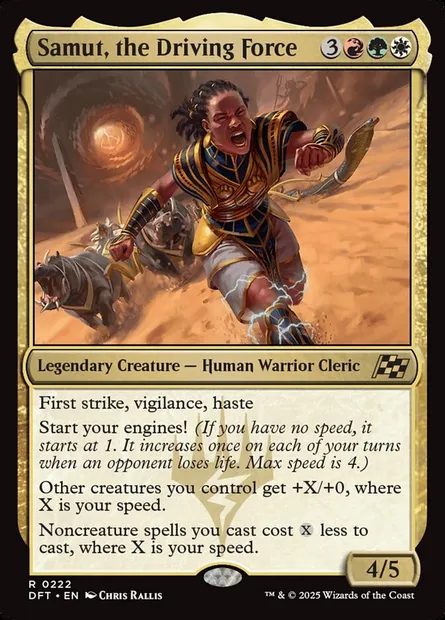 Samut, the Driving Force, Magic card DFT 222 — Aetherdrift set