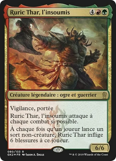 Ruric Thar, l'insoumis, carte Magic GK2 80 — extension RNA Guild Kit