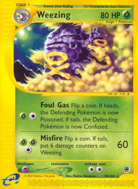Weezing, Pokémon card EX 70 — Expedition Base Set set