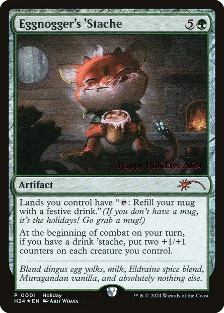 Eggnogger's 'Stache, carte Magic HHO 24 — extension Happy Holidays