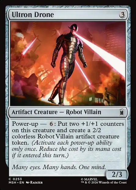 Ultron Drone, Magic card MSH 253 — Marvel Super Heroes set