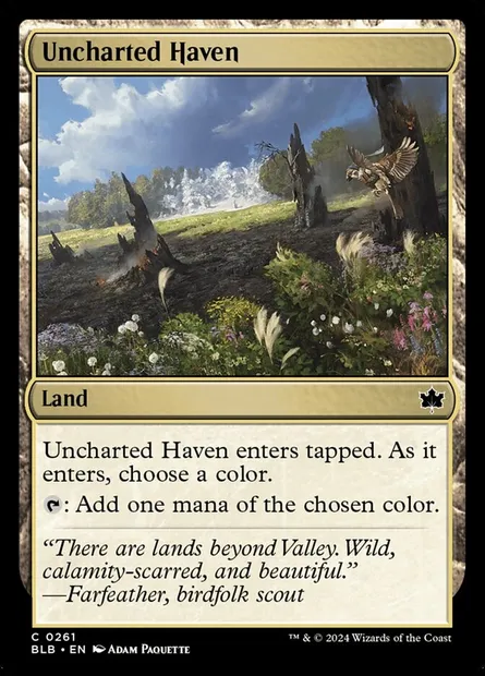 Uncharted Haven, Magic card BLB 261 — Bloomburrow set