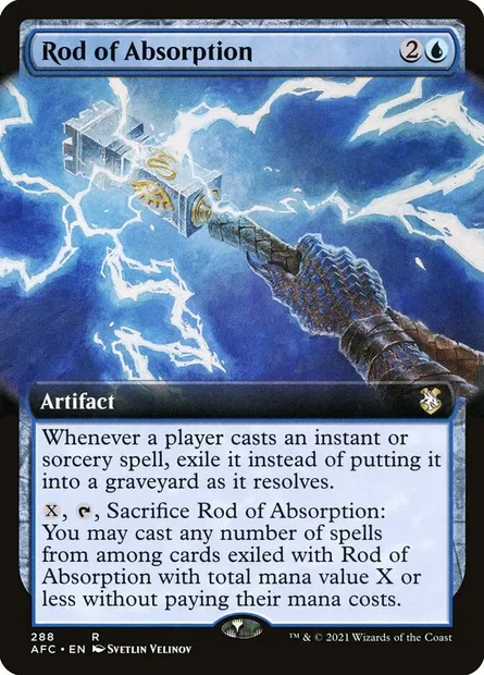 Rod of Absorption, Magic card AFC 288 — Forgotten Realms Commander set