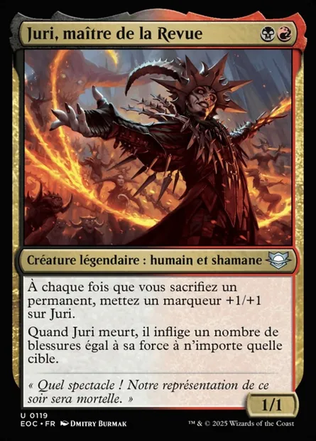 Juri, maître de la Revue, carte Magic EOC 119 — extension Edge of Eternities Commander