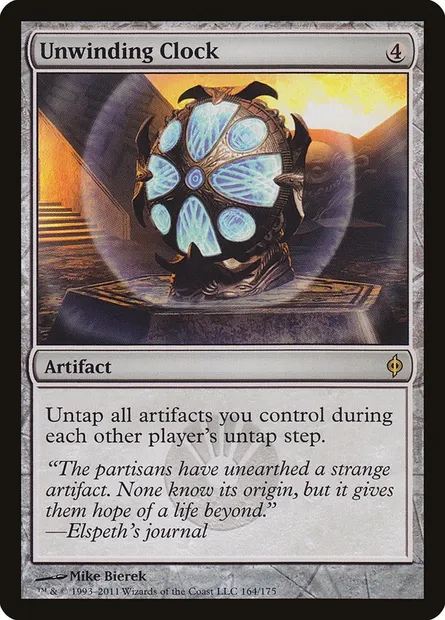 Unwinding Clock, Magic card NPH 164 — New Phyrexia set