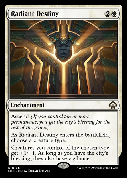 Radiant Destiny, Magic card LCC 135 — The Lost Caverns of Ixalan Commander set