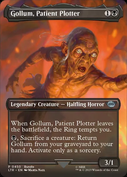 Gollum, Patient Plotter, Magic card LTR 450 — The Lord of the Rings: Tales of Middle-earth set