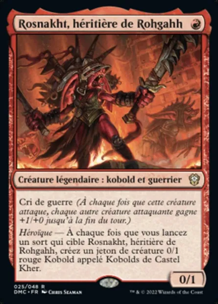 Rosnakht, héritière de Rohgahh, carte Magic DMC 25 — extension Dominaria United Commander