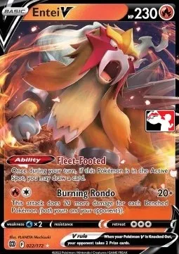 Entei V, Pokémon card PPS 022-3 — Play! Pokémon Prize Pack Series set