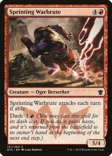 Sprinting Warbrute, Magic card DTK 157 — Dragons of Tarkir set