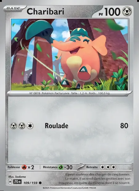 Charibari, carte Pokémon JTG 109 — extension Aventures Ensemble