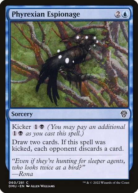 Phyrexian Espionage, Magic card DMU 60 — Dominaria United set