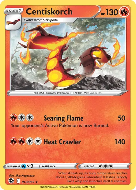 Centiskorch, Pokémon card CPA 10 — Champion's Path set