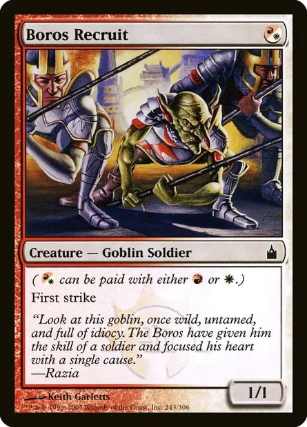 Boros Recruit, Magic card RAV 243 — Ravnica: City of Guilds set