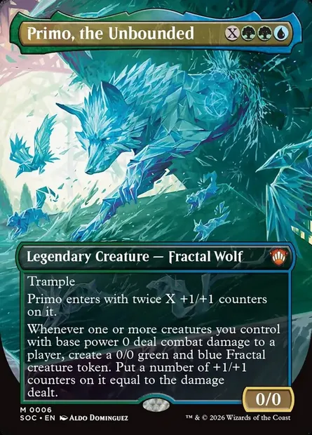 Primo, the Unbounded, Magic card SOC 6 — Secrets of Strixhaven Commander set