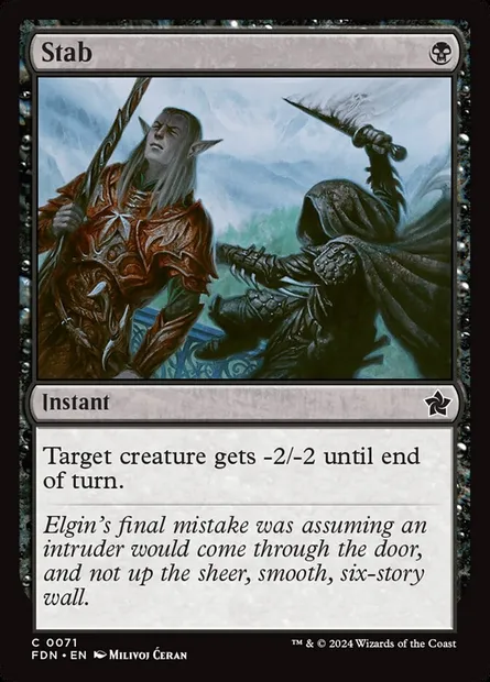 Stab, Magic card FDN 71 — Foundations set