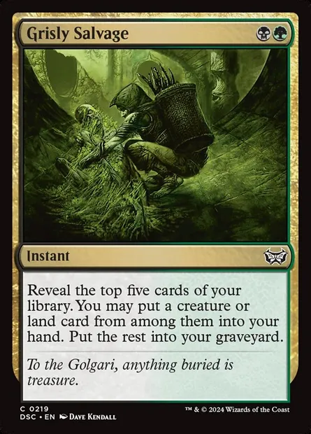 Grisly Salvage, Magic card DSC 219 — Duskmourn: House of Horror Commander set