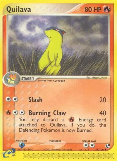 Quilava, Pokémon card SS 51 — Sandstorm set