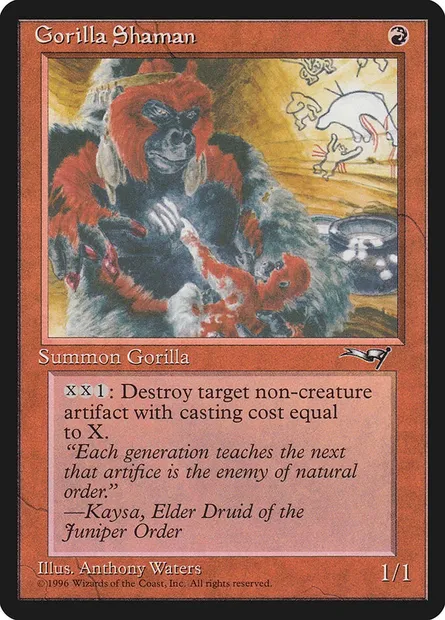 Gorilla Shaman, Magic card ALL 72b — Alliances set