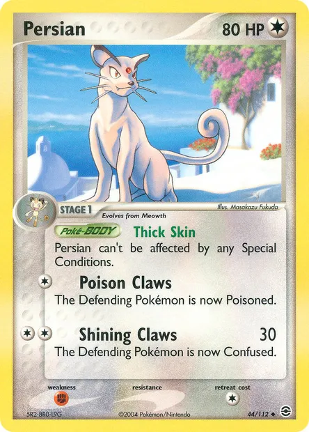 Persian, Pokémon card RG 44 — FireRed & LeafGreen set