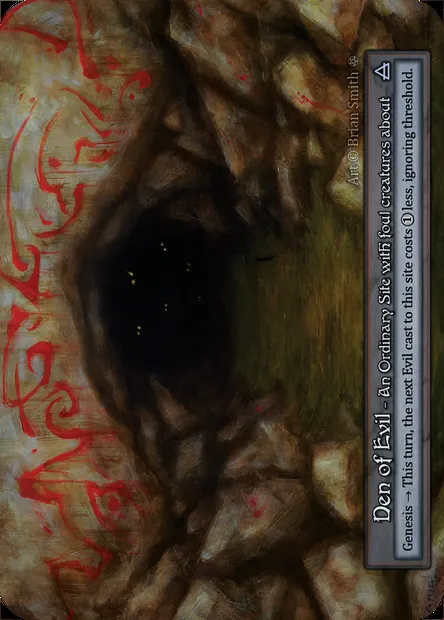 Den of Evil, carte Sorcery GOT 377 — extension Gothic