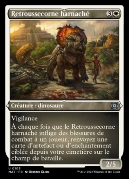 Retroussecorne harnaché, carte Magic MAT 103 — extension L'invasion des machines : le jour d'après