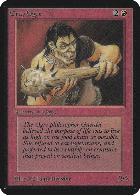 Gray Ogre, Magic card LEA 156 — Limited Edition Alpha set
