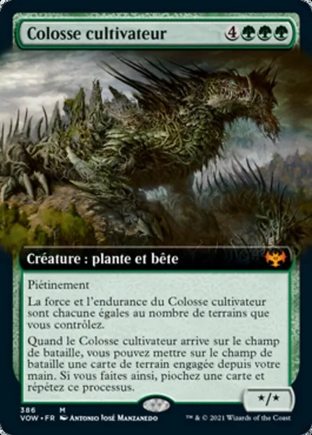Colosse cultivateur, carte Magic VOW 386 — extension Innistrad : noce écarlate