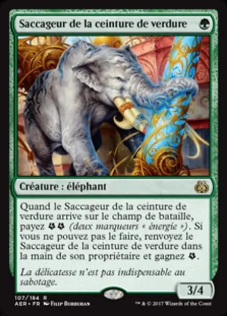 Saccageur de la ceinture de verdure, carte Magic AER 107 — extension La révolte éthérique