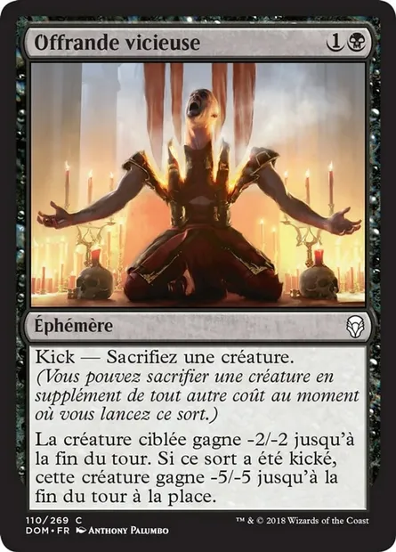 Offrande vicieuse, carte Magic DOM 110 — extension Dominaria