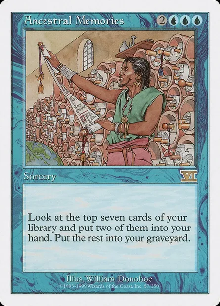 Souvenirs ancestraux, carte Magic 6ED 57 — extension Classic Sixth Edition