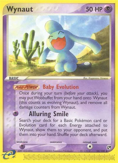 Wynaut, Pokémon card SS 54 — Sandstorm set