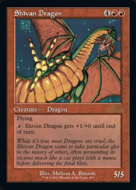Shivan Dragon, Magic card 30A 467 — 30th Anniversary Edition set
