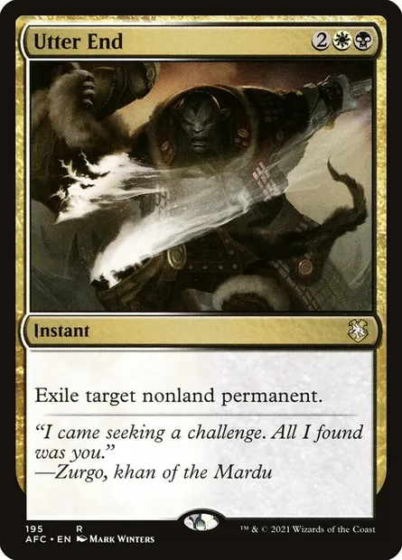 Utter End, Magic card AFC 195 — Forgotten Realms Commander set