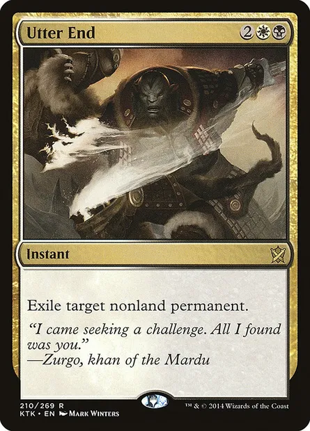 Utter End, Magic card KTK 210 — Khans of Tarkir set