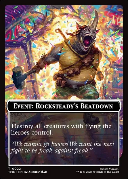 Event: Rocksteady's Beatdown, carte Magic TTMC 22 — extension Teenage Mutant Ninja Turtles Eternal Tokens