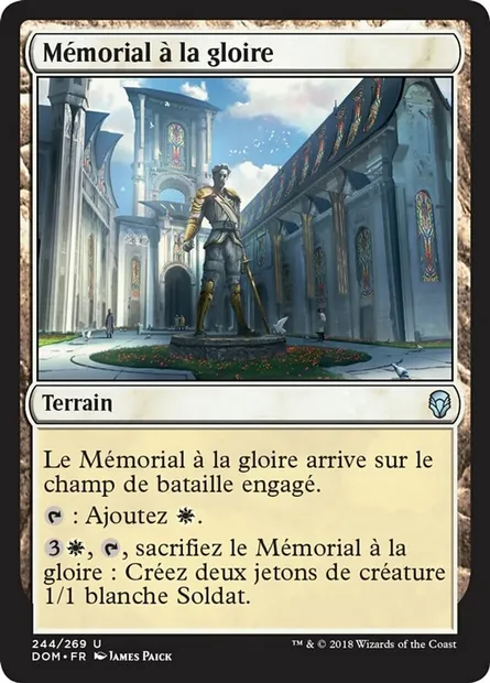 Mémorial à la gloire, carte Magic DOM 244 — extension Dominaria