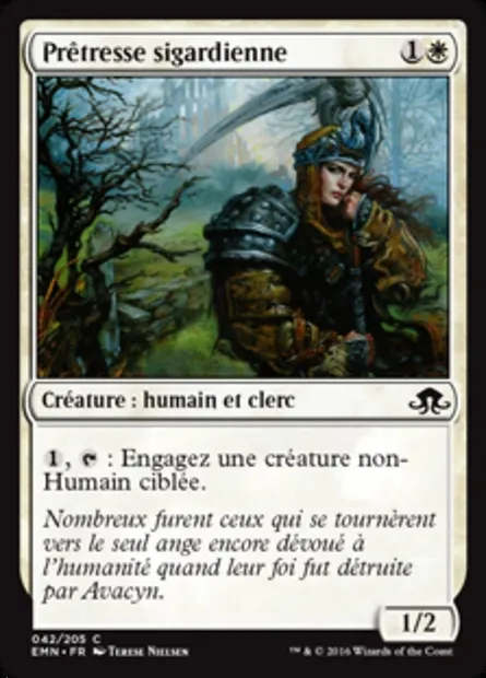Prêtresse sigardienne, carte Magic EMN 42 — extension La lune hermétique