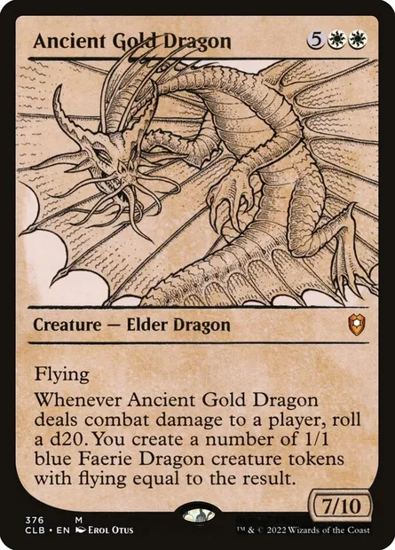 Ancient Gold Dragon, Magic card CLB 376 — Commander Legends: Battle for Baldur's Gate set
