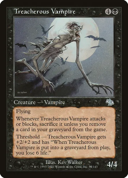 Treacherous Vampire, Magic card JUD 75 — Judgment set