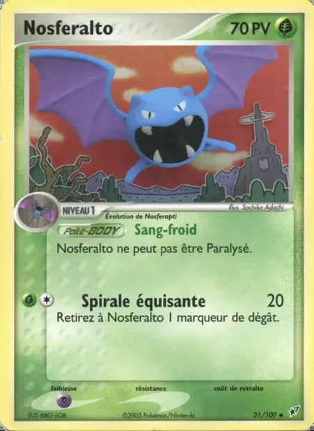 Nosferalto, carte Pokémon DX 31 — extension EX Deoxys